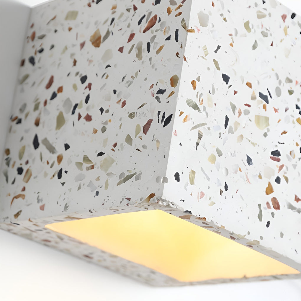 Square Terrazzo Up Down Wall Sconce Modern Minimalist Lighting