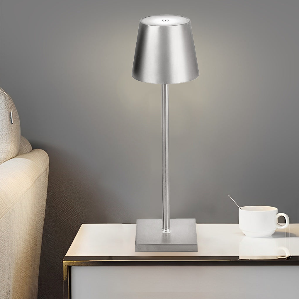 Modern Aluminum Rechargeable Touch Control Portable Table Lamp