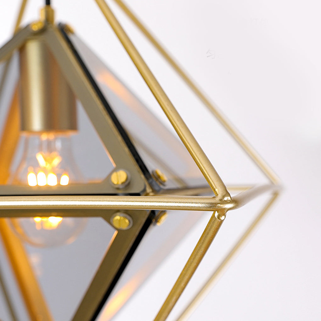 Geometric Glass Pendant Light Modern Minimalist Island Lighting