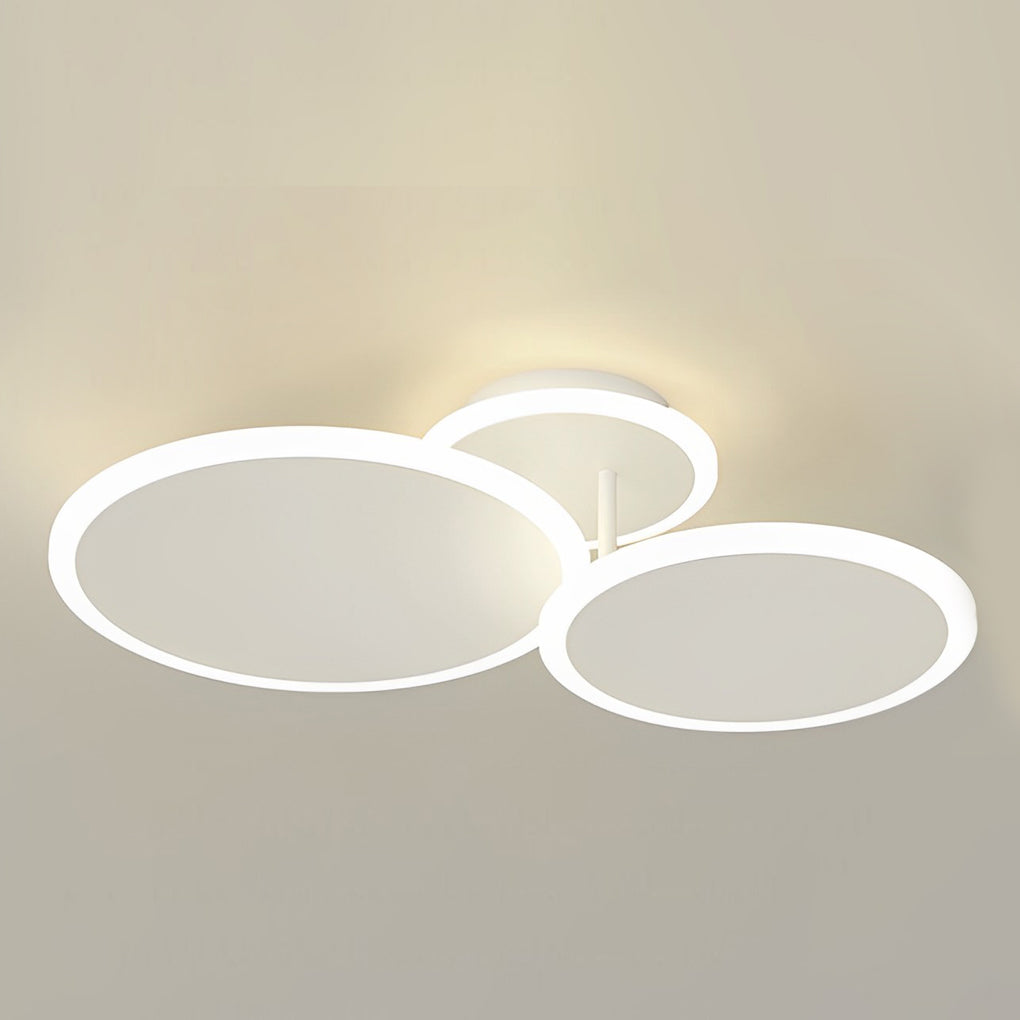 Nordic Round LED Ceiling Light - Matte White Three-Step Dimming
