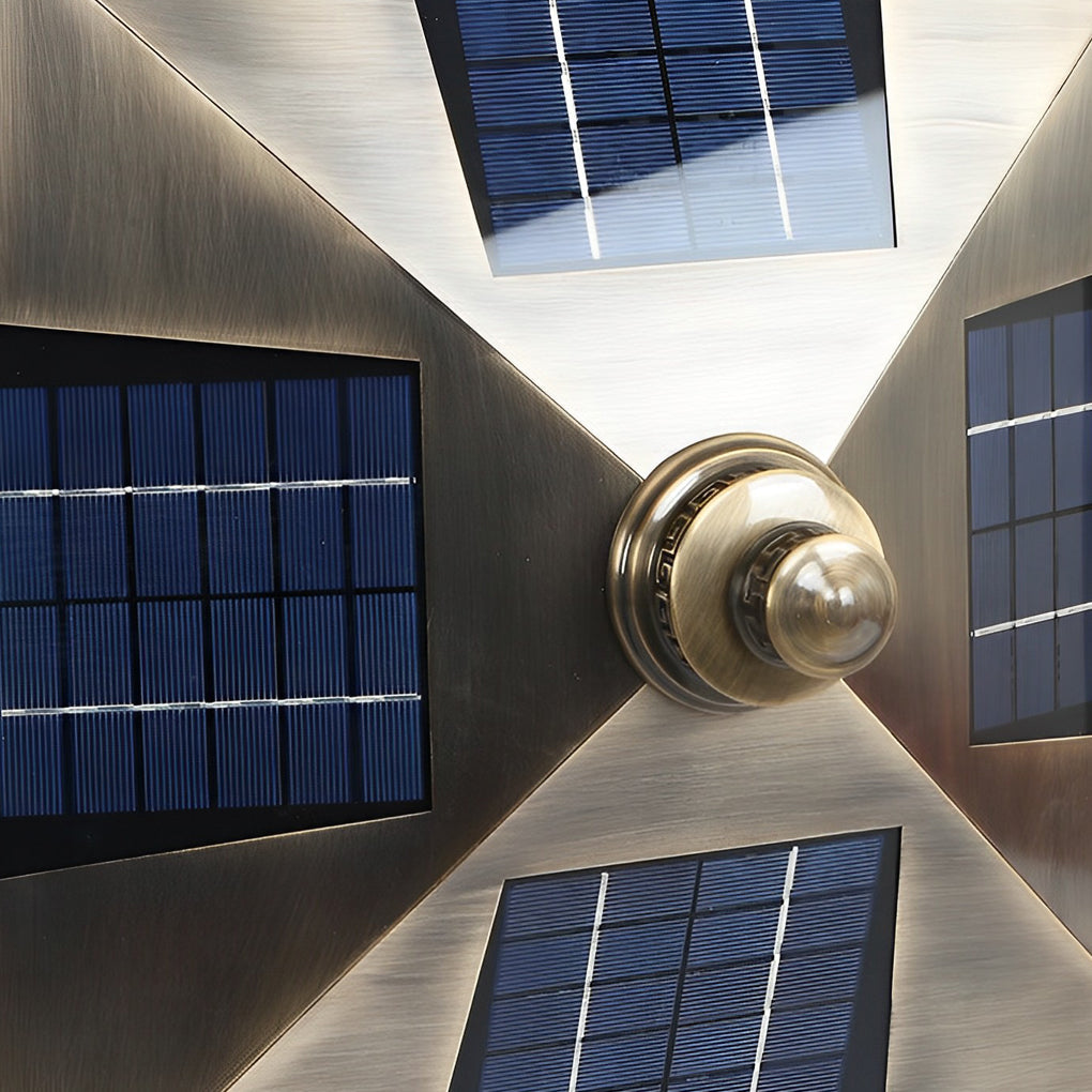 Solar Fence Post Light with Four-Step Dimming | Waterproof Outdoor