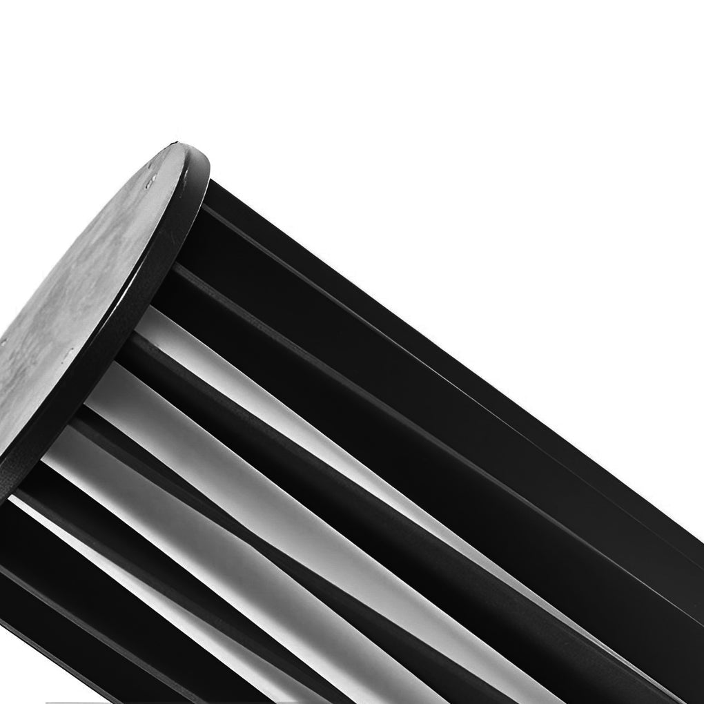 Modern Outdoor Floor Lamp with Rotating Slats & IP65 Waterproof