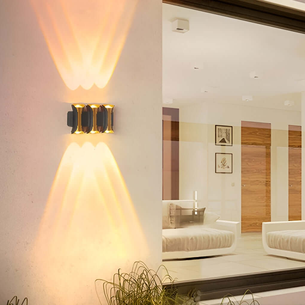 Modern LED Outdoor Wall Sconce - Up Down Light Waterproof IP54