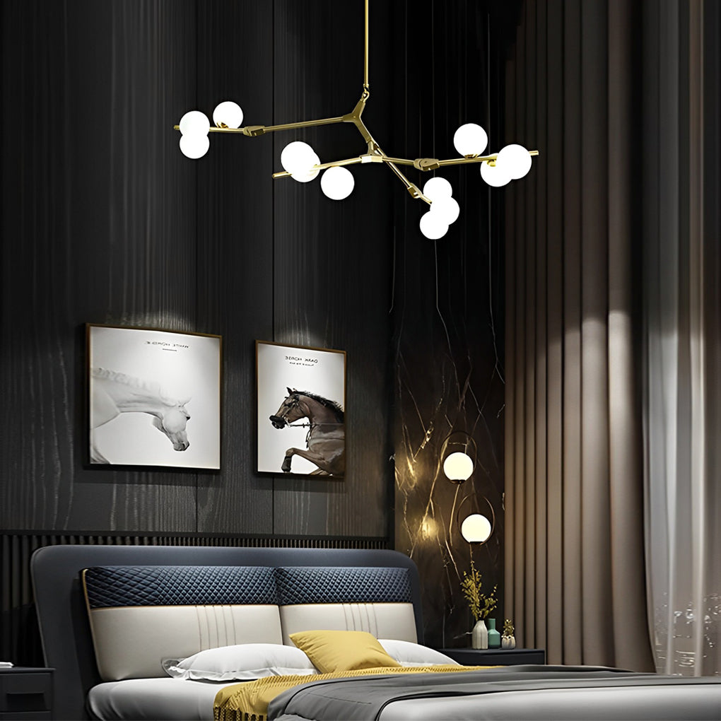 Modern Minimalist Cluster Chandelier – Metal Glass Pendant Light