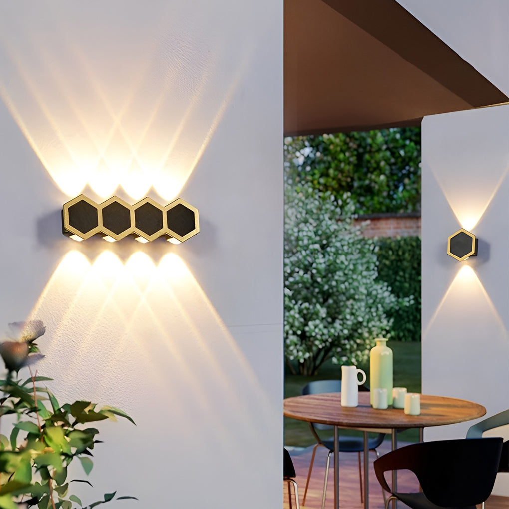 Beehive LED Wall Washer Light Waterproof Outdoor Up Down Sconce