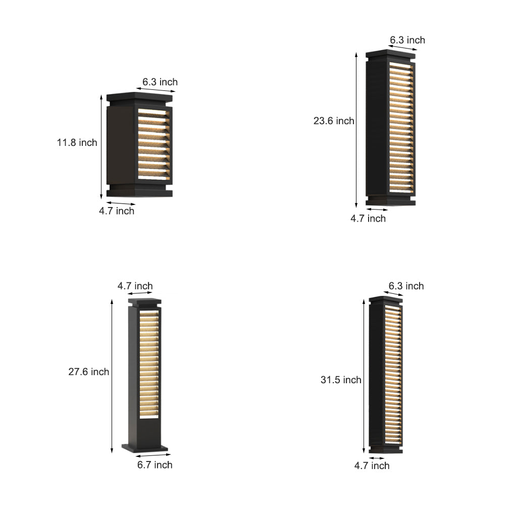 Modern Stainless Steel LED Pathway Bollard Light Waterproof