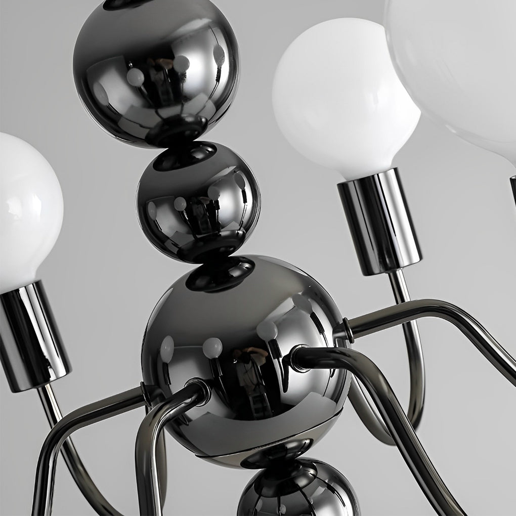 Glass Ball Shade Chandelier – Modern Minimalist Multi-Light Design