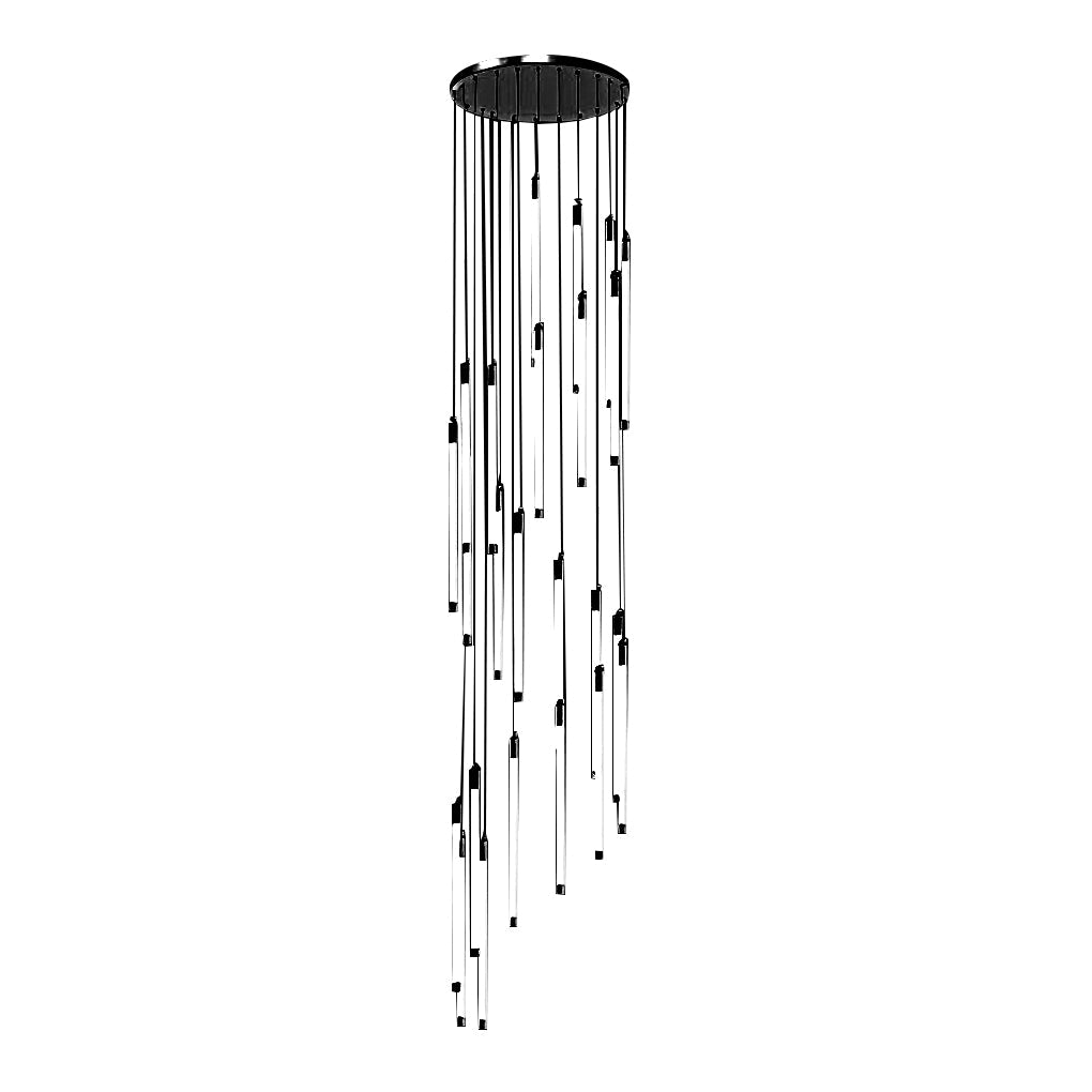 Spiral LED Staircase Chandelier Modern Long Tube Acrylic Light