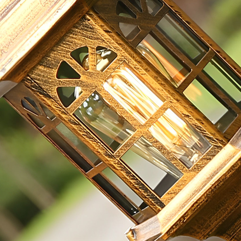 Slim LED Outdoor Post Light Industrial Black Bronze Pathway Lamp