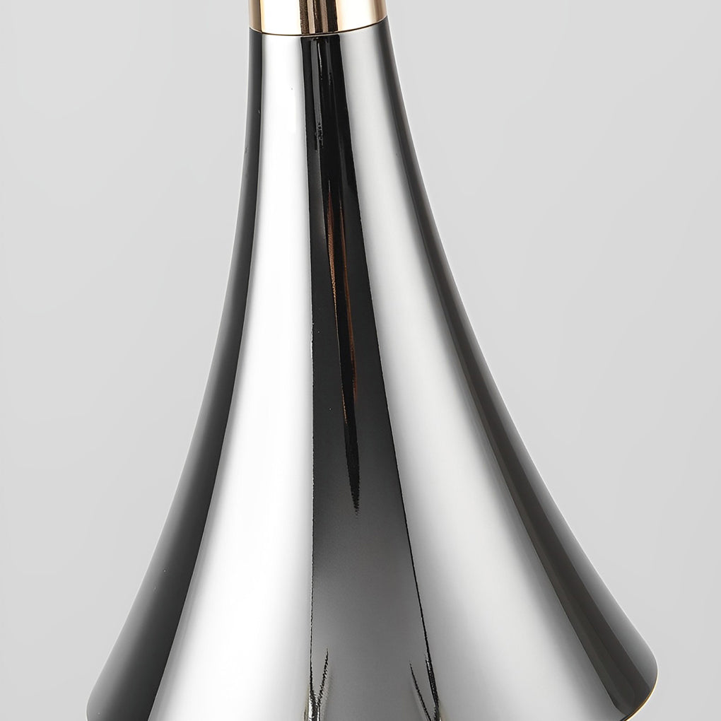 Adjustable Modern LED Pendant Light with Aluminum & Glass Shade