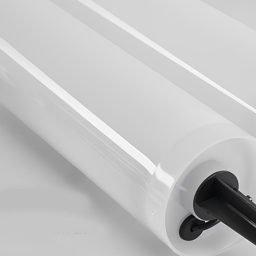 Modern Solar Lawn Light Cylindrical White Waterproof Post Lamp