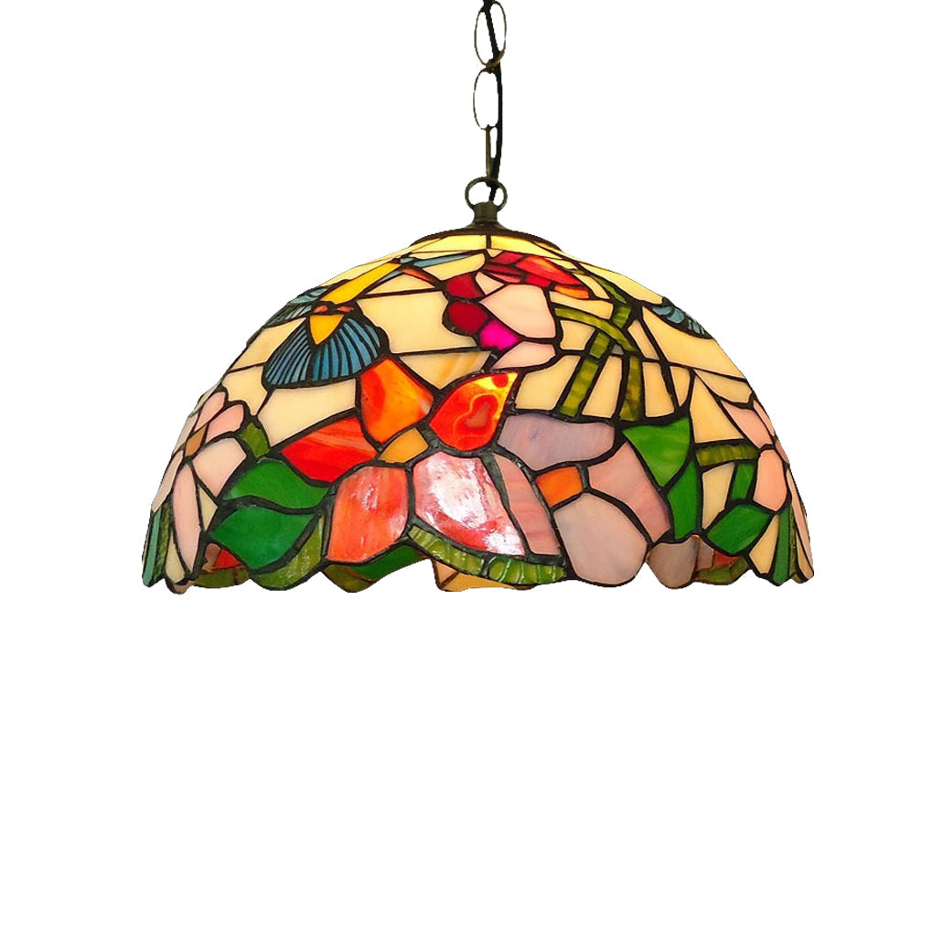 Handmade Baroque Glass Chandelier with Colorful Design