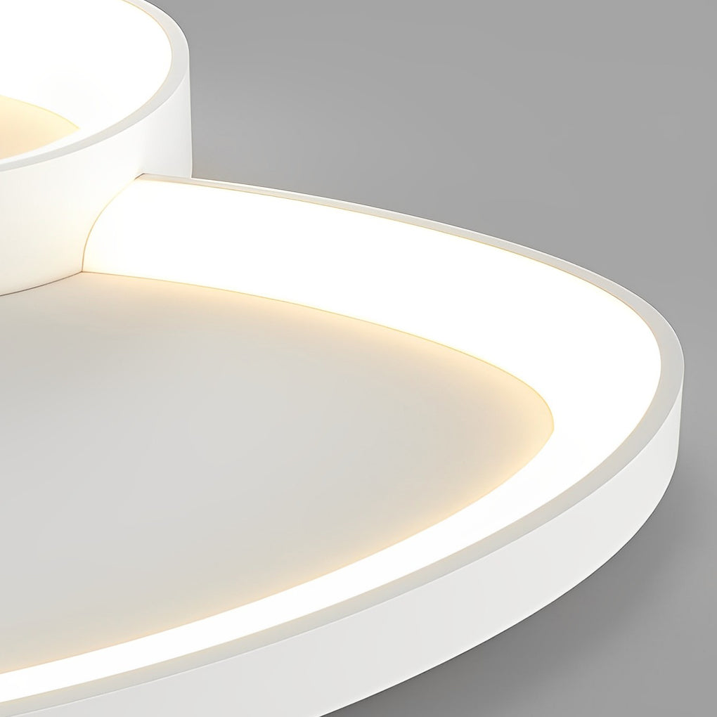 Geometric Line LED Flush Mount Ceiling Light with 3-Step Dimming
