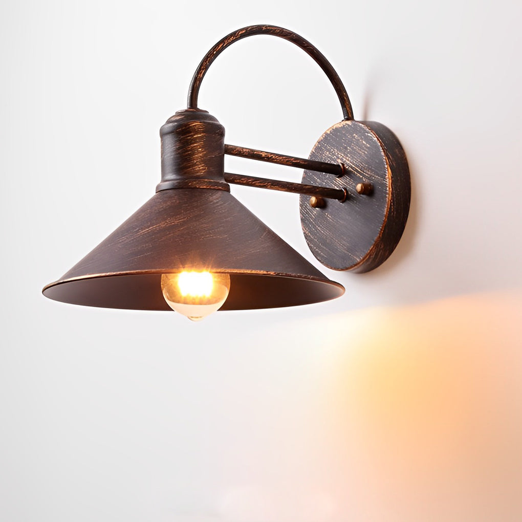 Conical Iron Waterproof Industrial Outdoor Wall Lamp