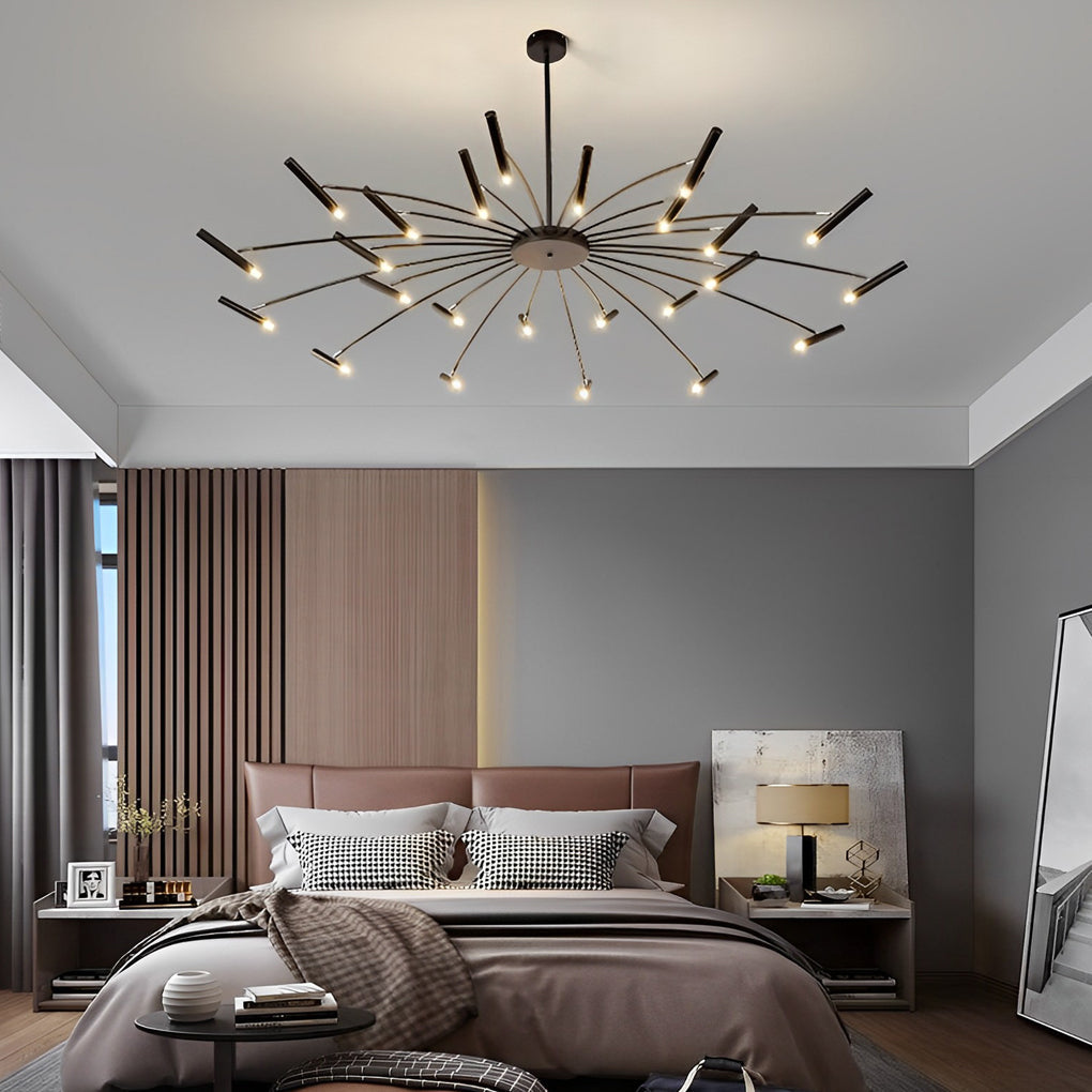 Adjustable Metal LED Minimalist Chandelier with 3-Step Dimming