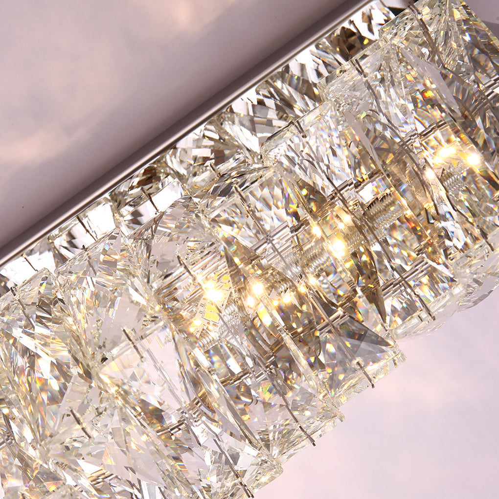 Crystal LED Wall Sconce with 3-Step Dimming - Modern Wall Light