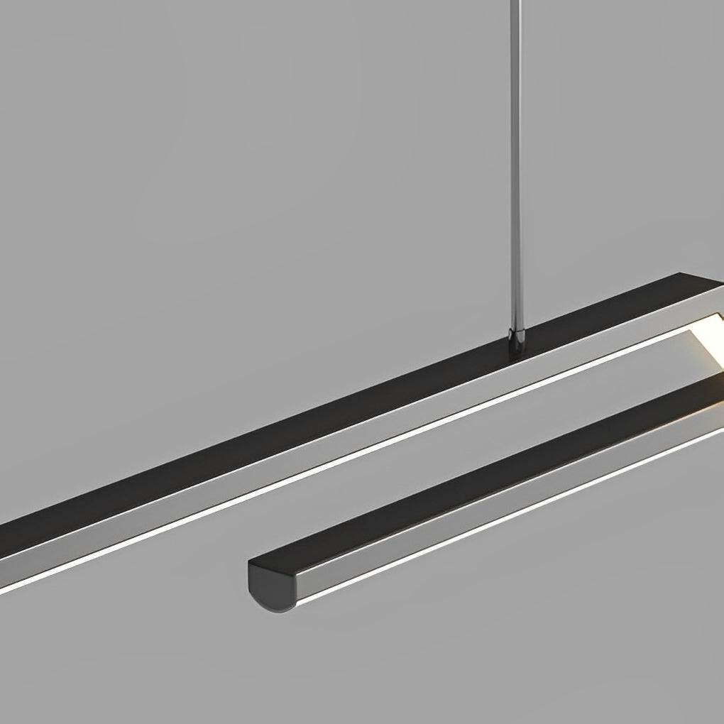 Modern Wave Linear LED Pendant Light with 3-Step Dimming
