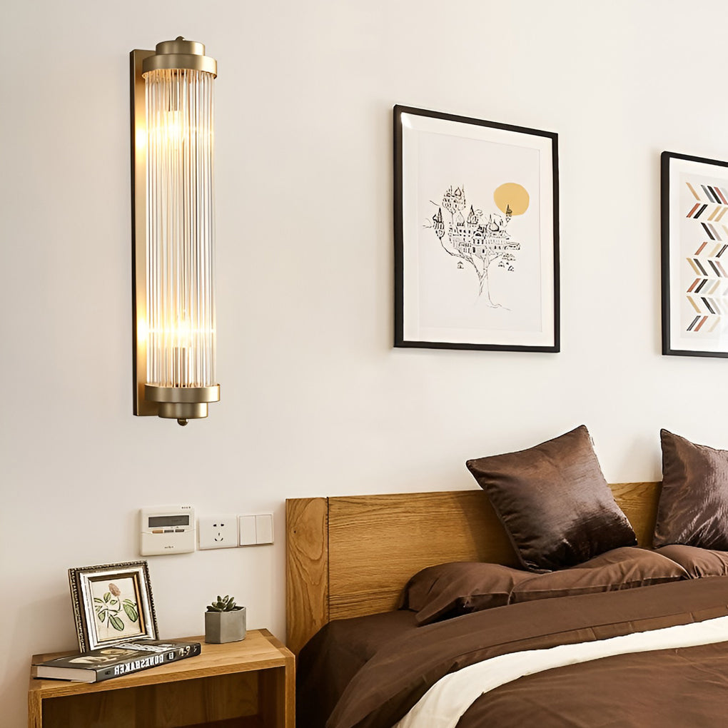 Crystal Wall Sconce with Warm Light – Gold Hardware Finish