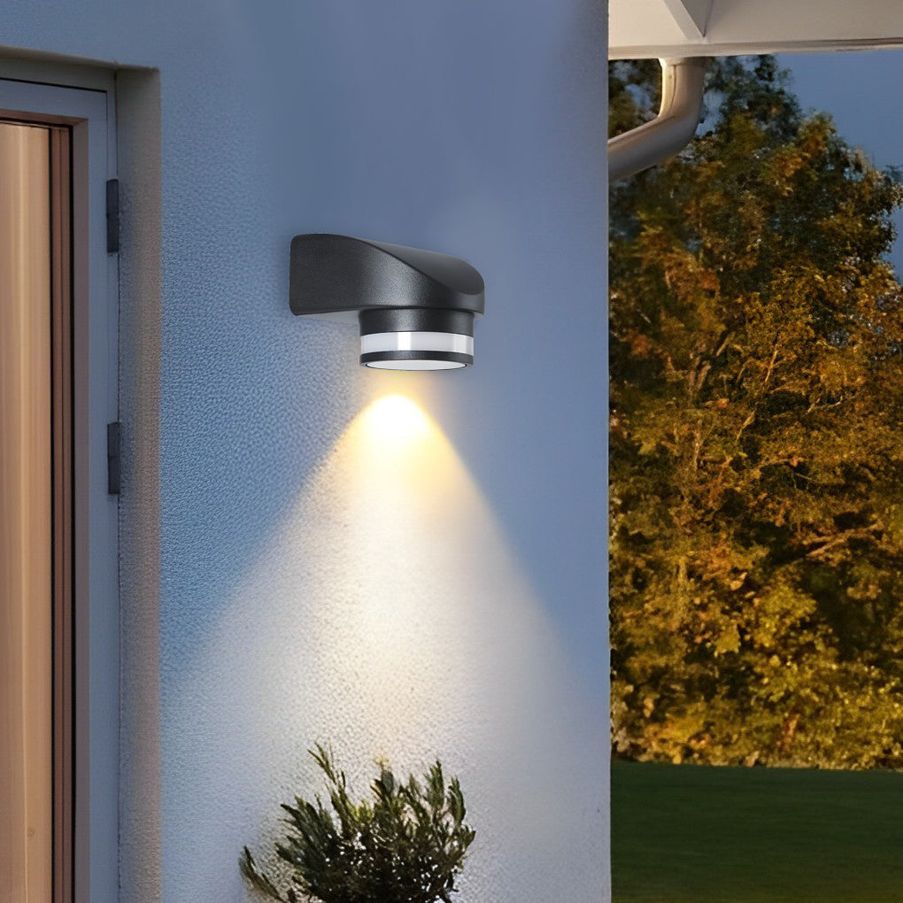 Modern LED Outdoor Wall Light - Black Aluminum Waterproof Sconce