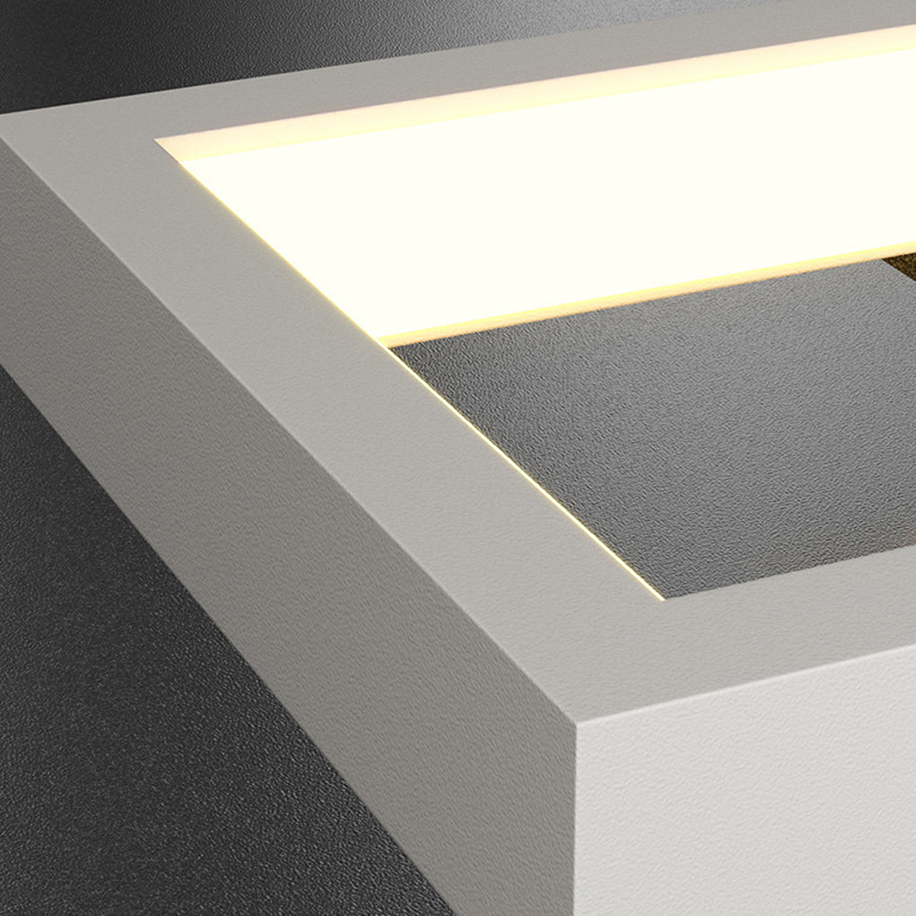Modern Rectangular LED Wall Sconce with Three-Color Lighting