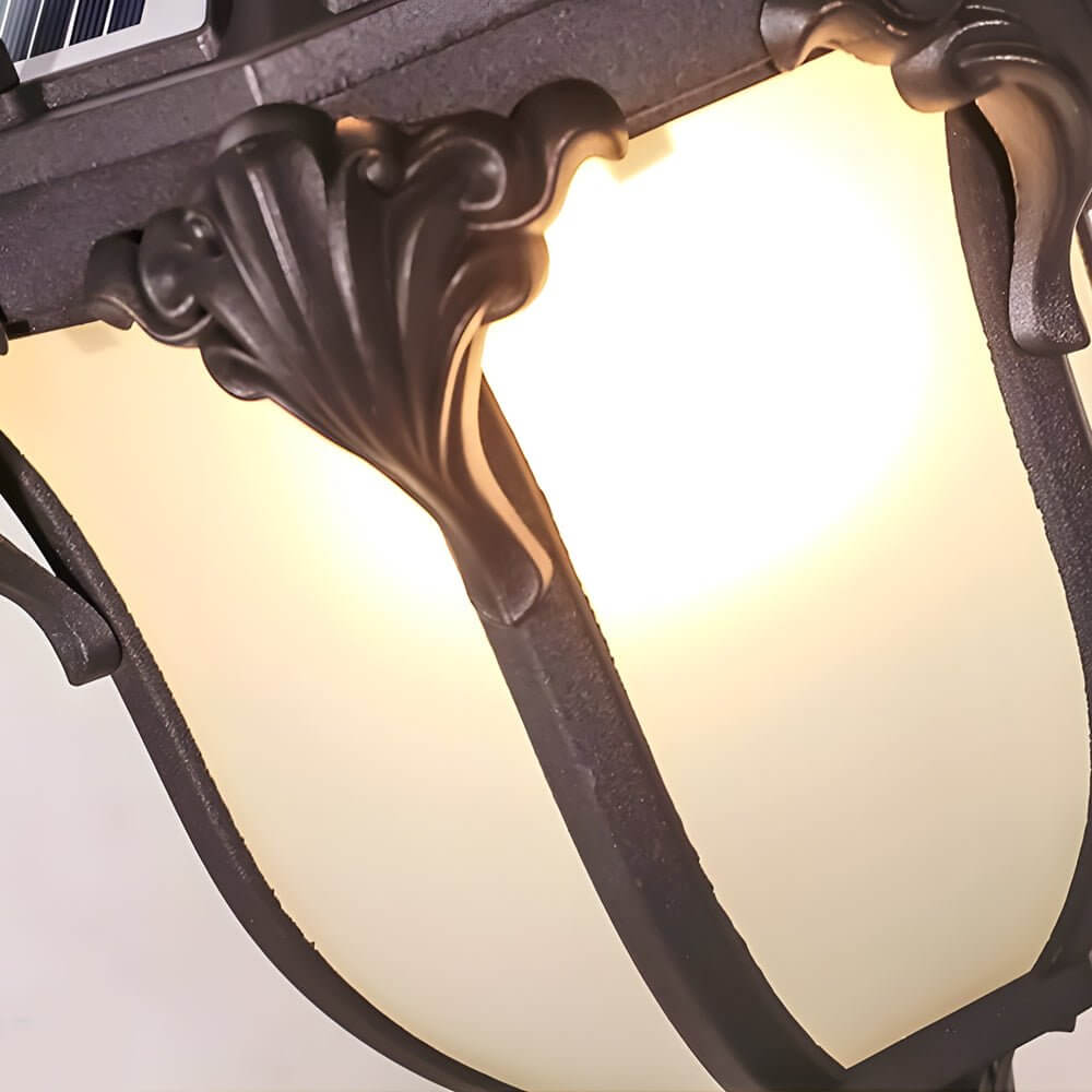 Solar LED Outdoor Pier Mount Post Light - Traditional Design