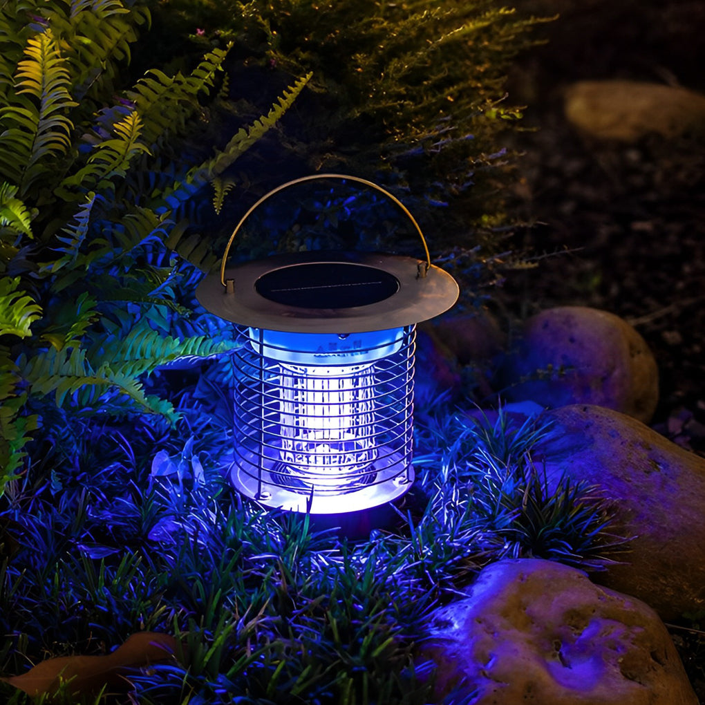 Solar Mosquito Killer Lamp Outdoor Garden Light LED Stainless Steel