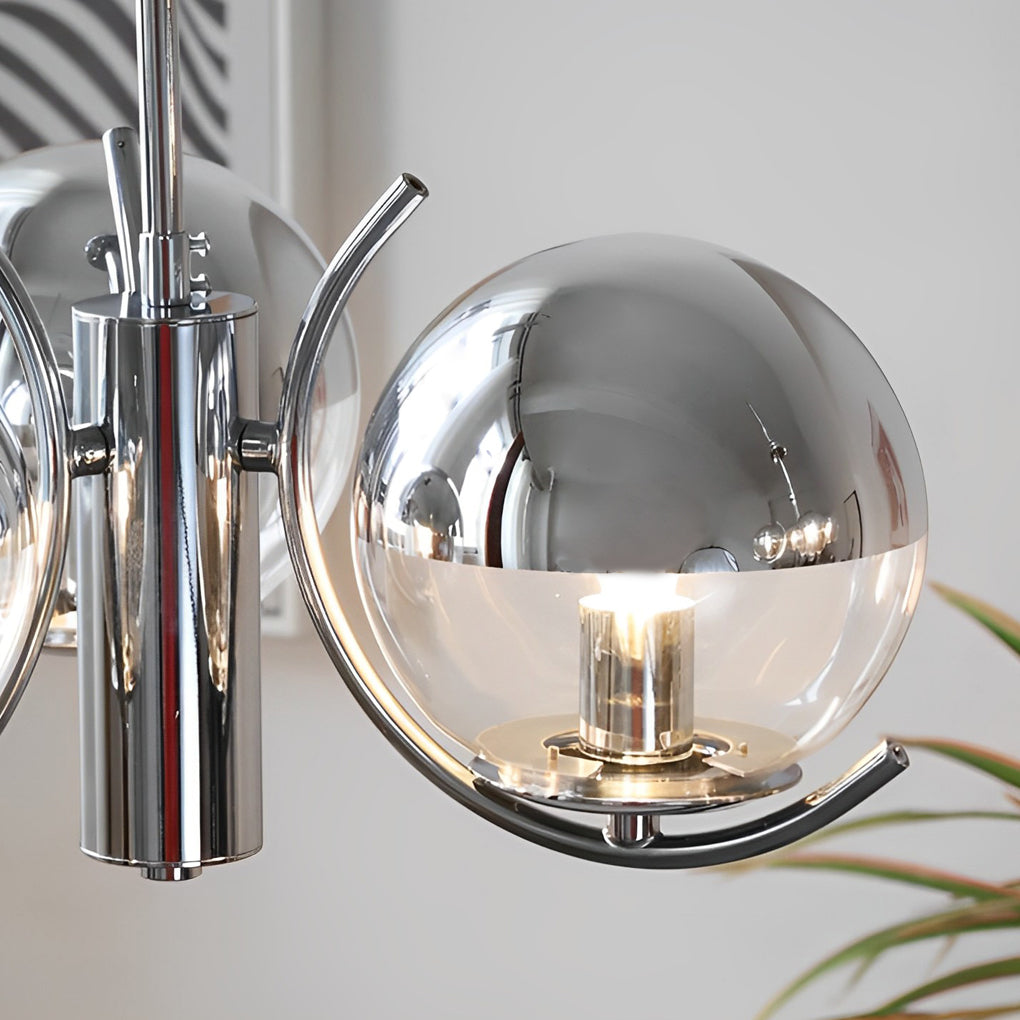 Modern Glass Globe Chandelier - 4/5 Lights Nordic Iron Design