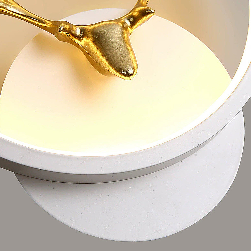 Modern Antler Wall Sconce LED Bedside Lamp Iron Aluminum