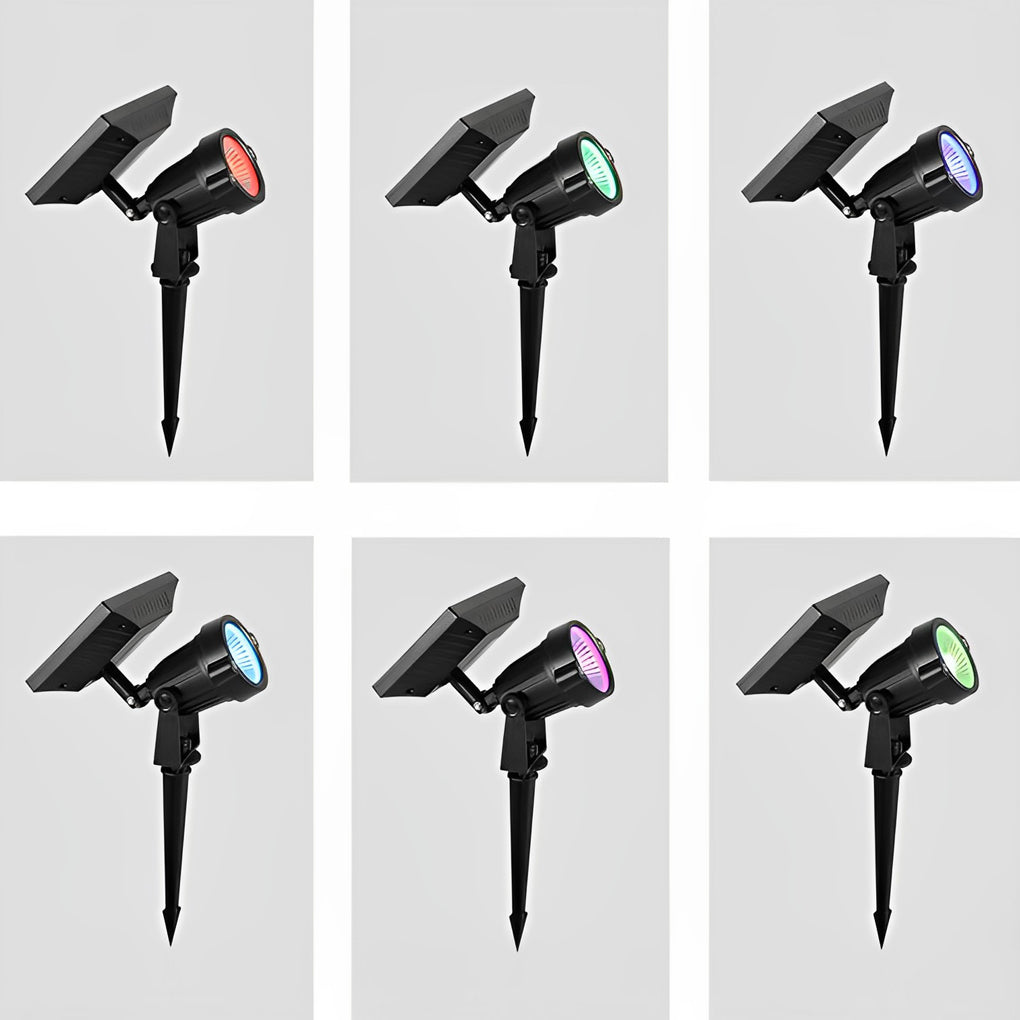 Solar LED Outdoor Spotlight Adjustable Waterproof Multicolor