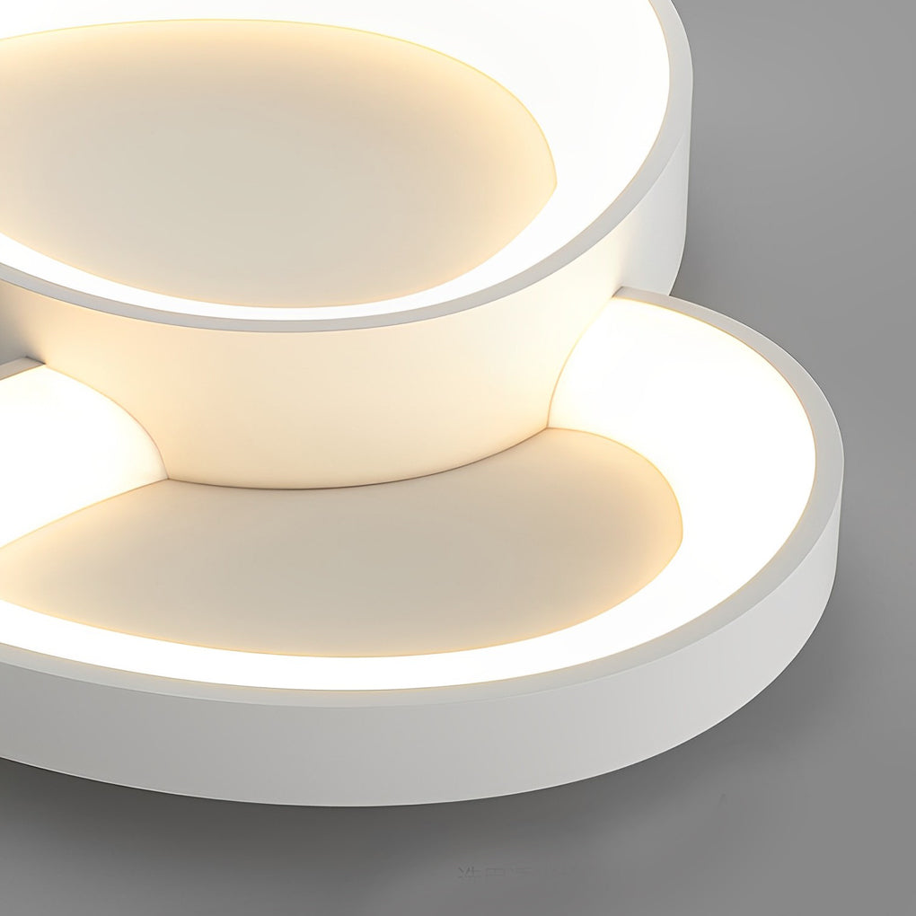 Geometric Line LED Flush Mount Ceiling Light with 3-Step Dimming