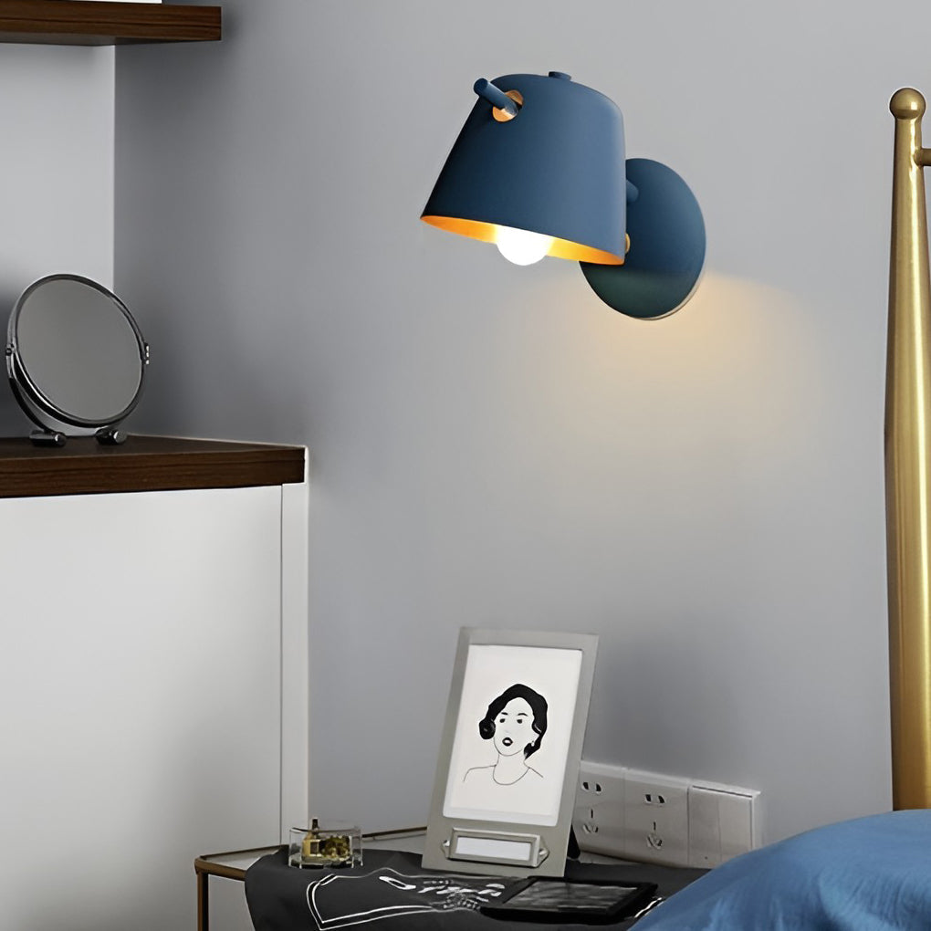 Modern Matte Metal Wall Sconce - Nordic Hat Design Lighting