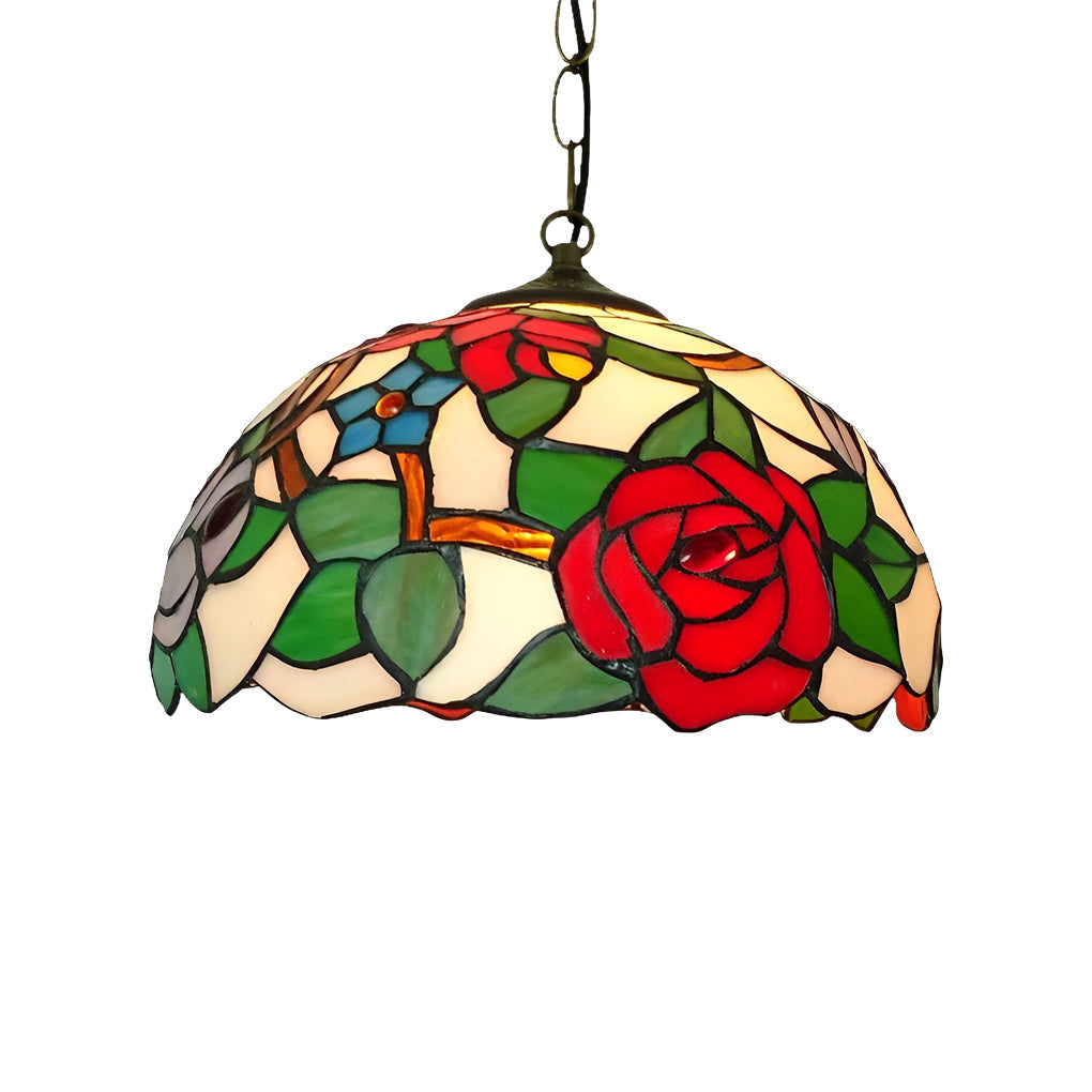 Handmade Baroque Glass Chandelier with Colorful Design