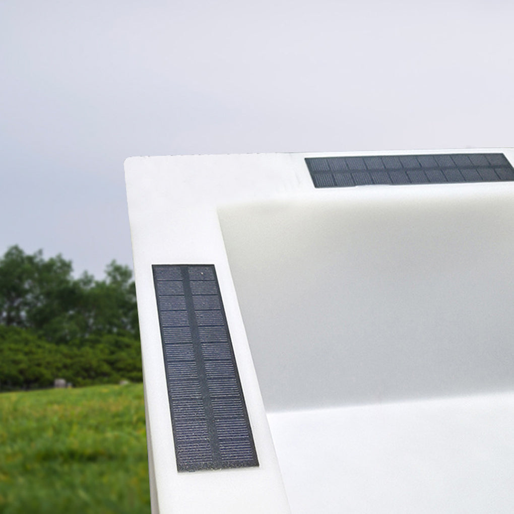 Square Solar LED Illuminated Planter - Waterproof Outdoor