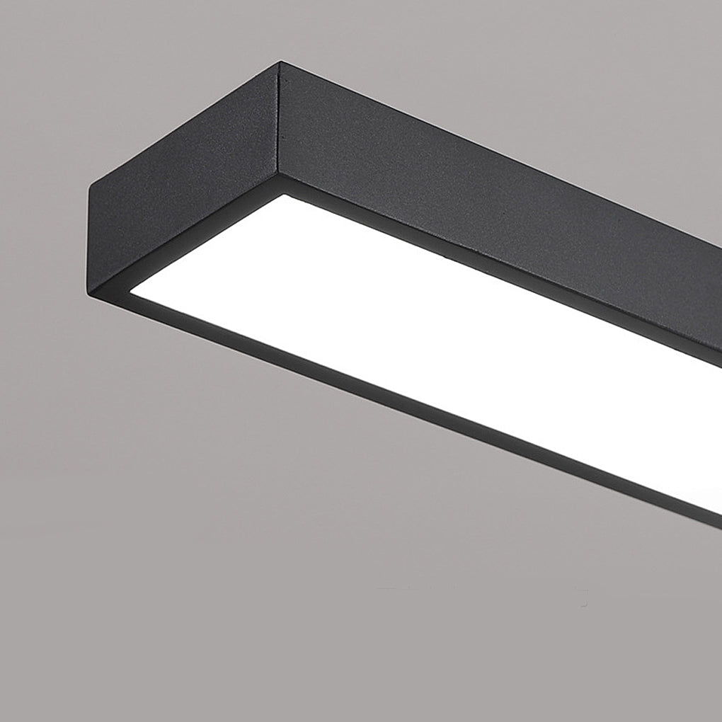 Linear LED Black Ceiling Light with Adjustable Spotlights