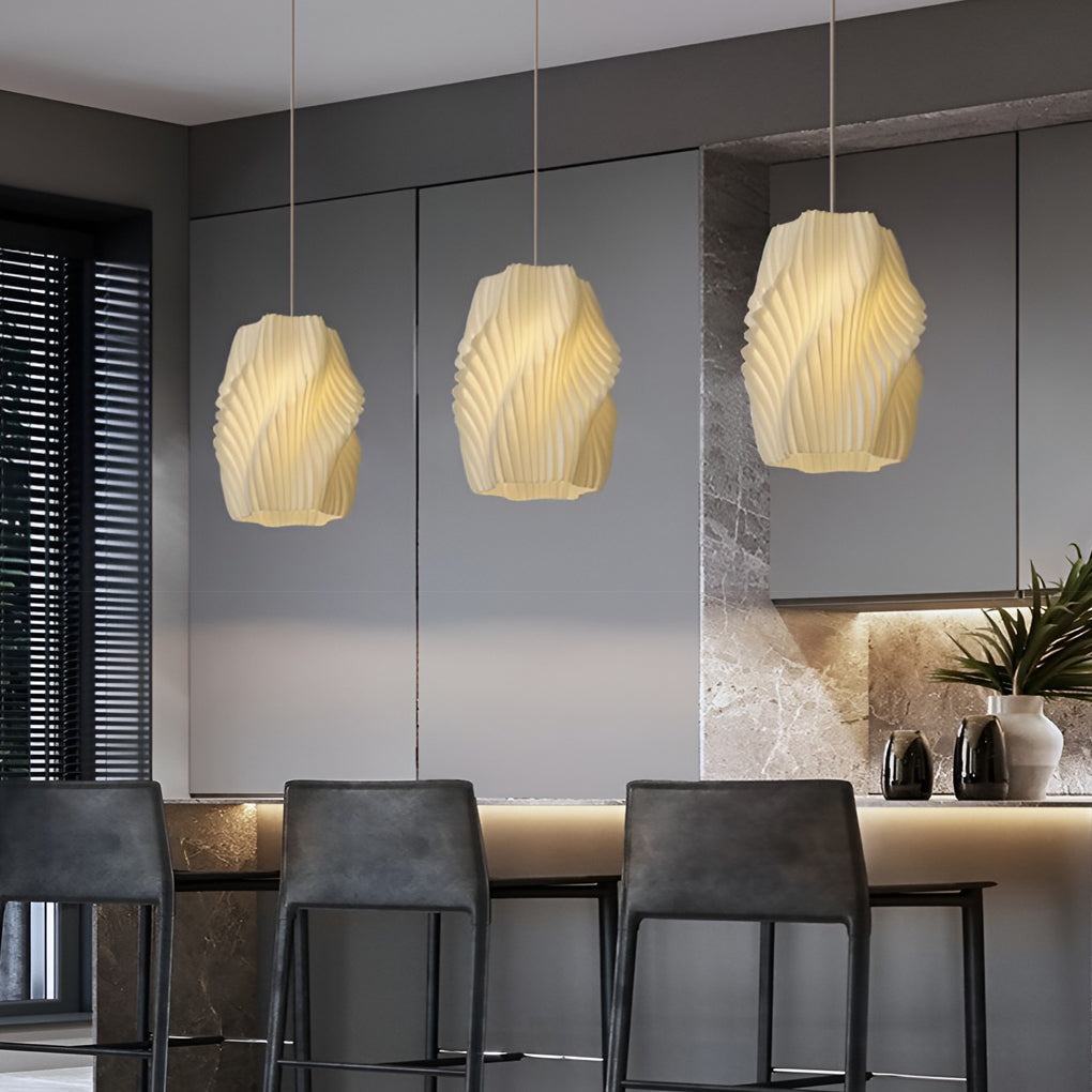 Modern 3D Printed Pendant Light – Nordic Sculptural Design – 16W