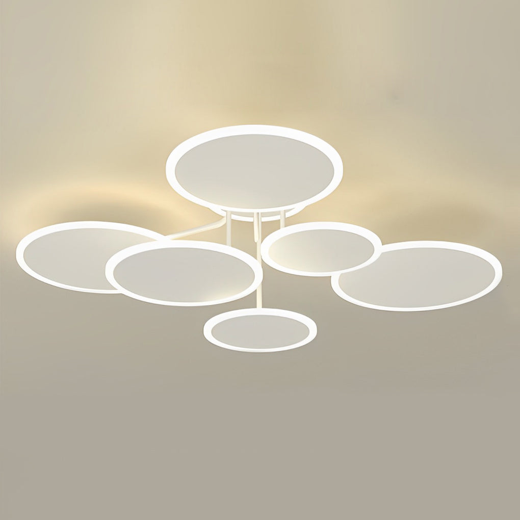 Nordic Round LED Ceiling Light - Matte White Three-Step Dimming