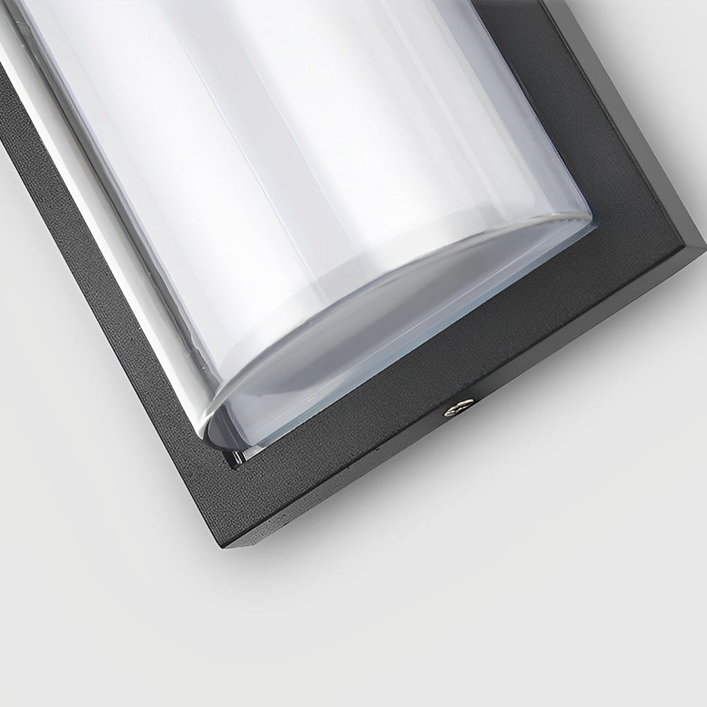 Modern LED Outdoor Wall Lamp - Black Aluminum Waterproof IP55