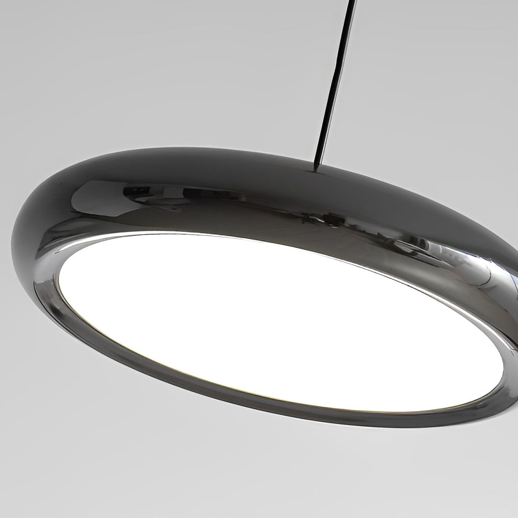 Round Mirrored Aluminum LED Pendant Light - Modern Minimalist
