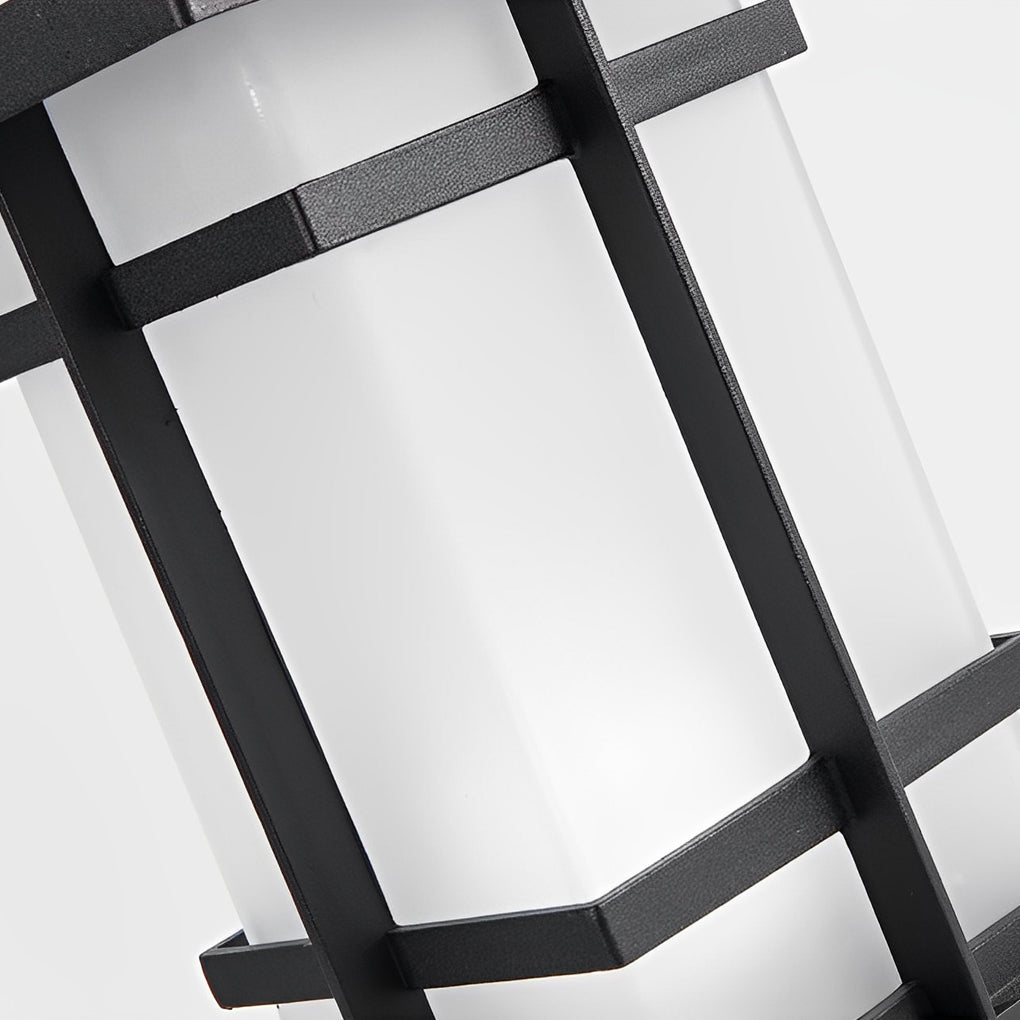 Modern Solar LED Bollard Light with Asian-Inspired Design