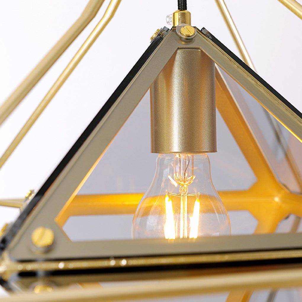 Geometric Glass Pendant Light Modern Minimalist Island Lighting