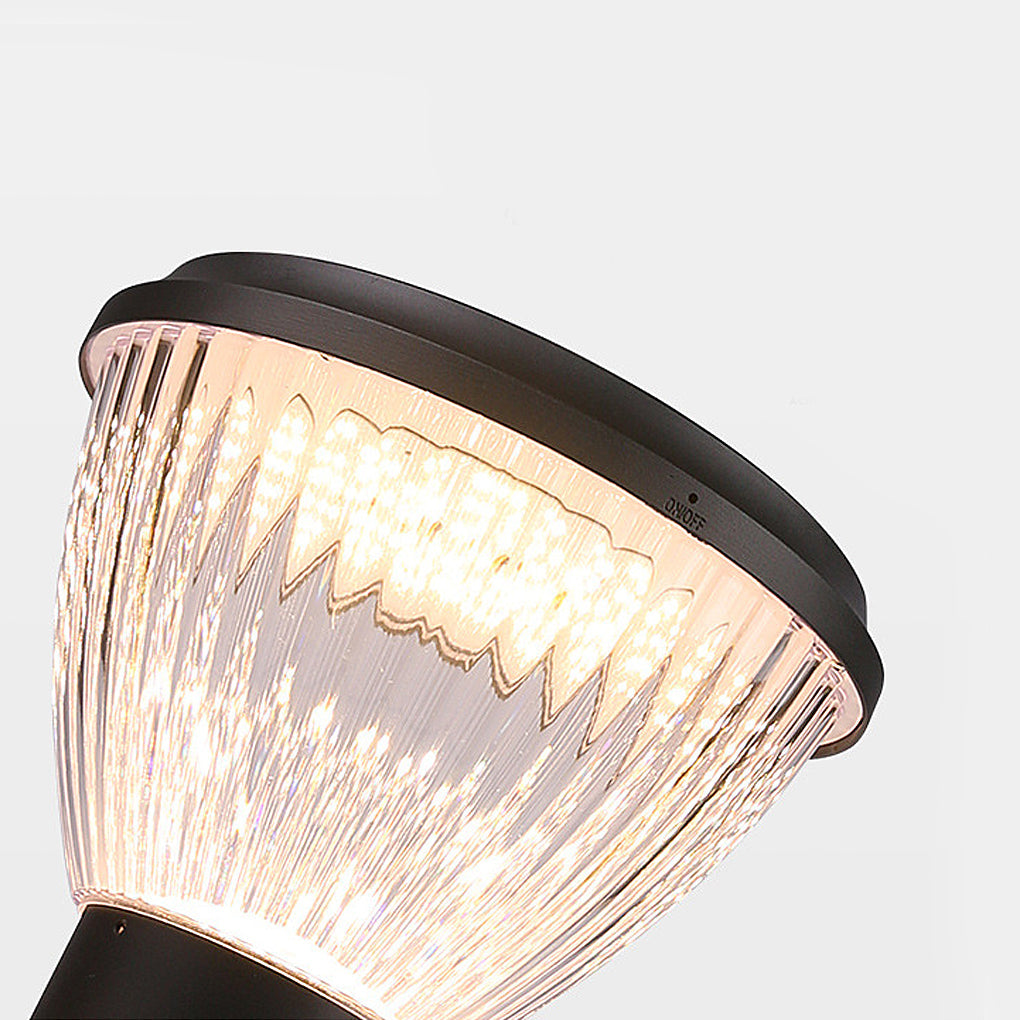 Solar LED Post Cap Light - Modern Aluminum Pillar Light for Outdoor