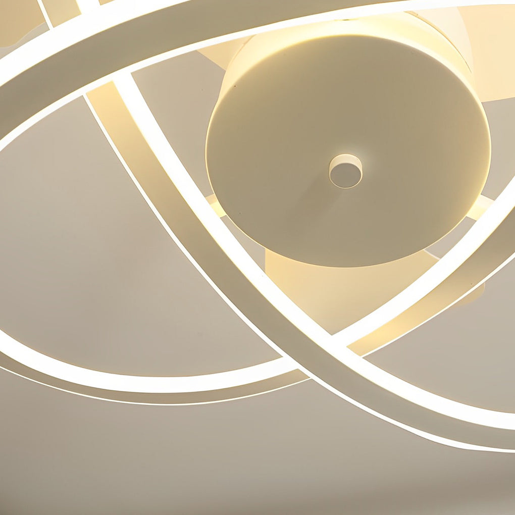 Modern Bladeless Ceiling Fan with LED Light & Remote Control