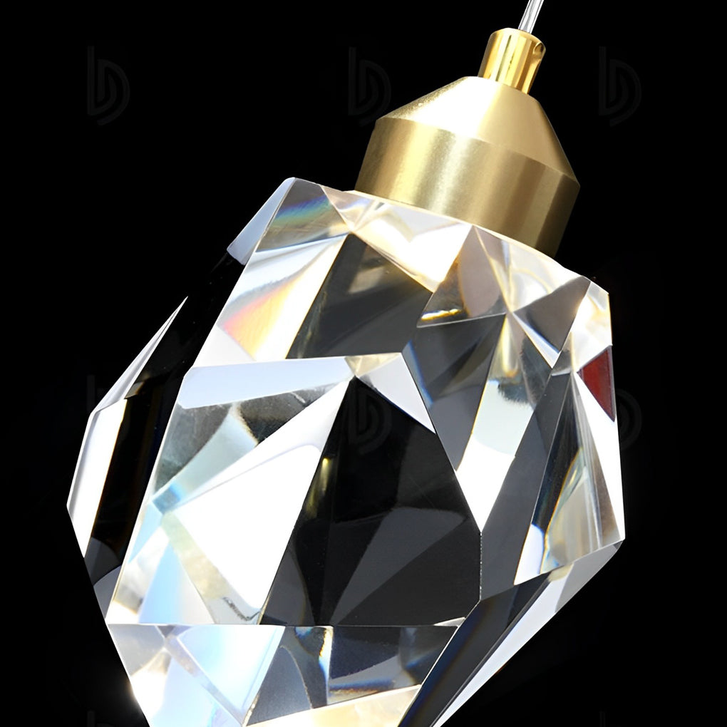 Spiral Crystal Staircase Chandelier Modern Electroplated Gold