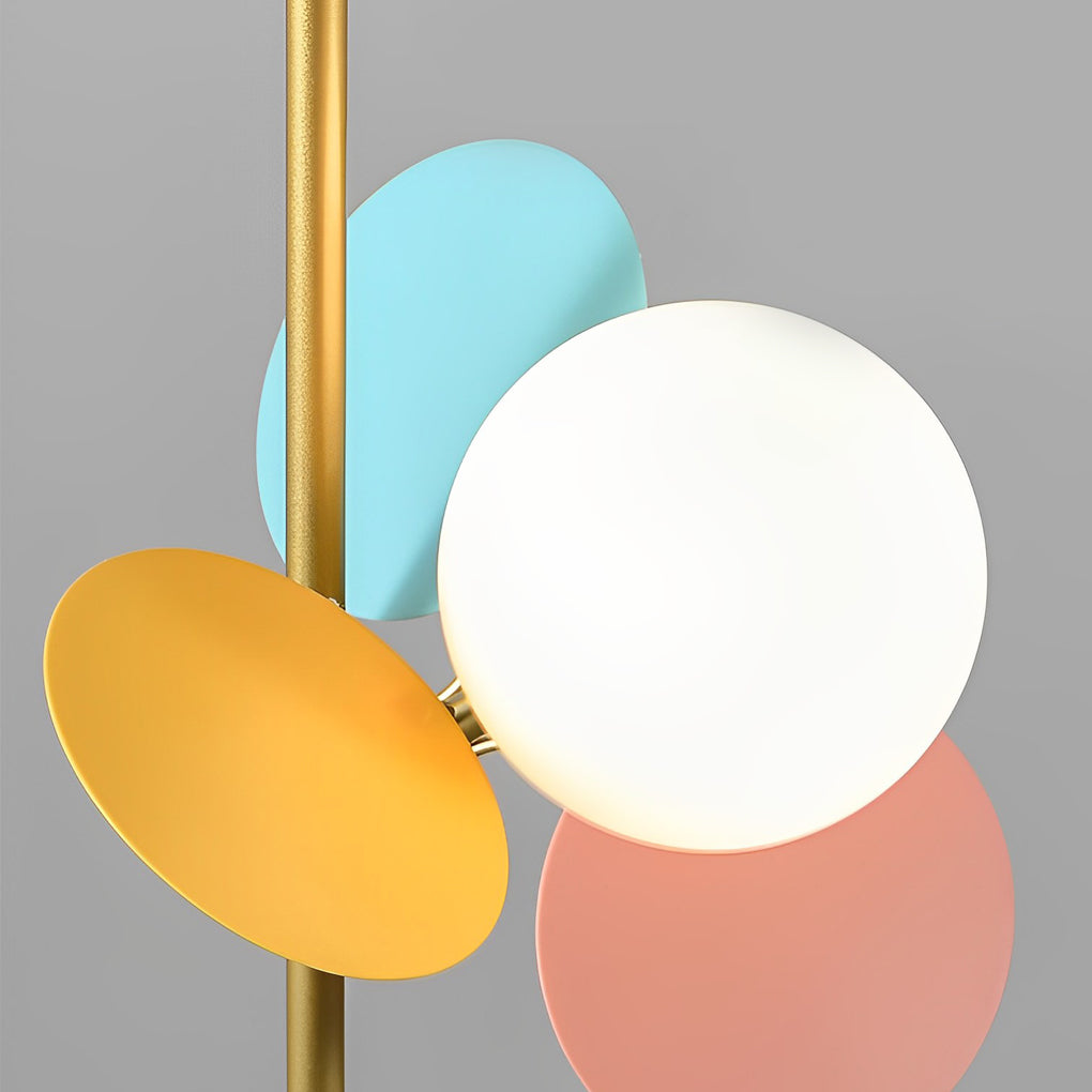 Modern Glass Flower Leaf Pendant Light with Adjustable Wire