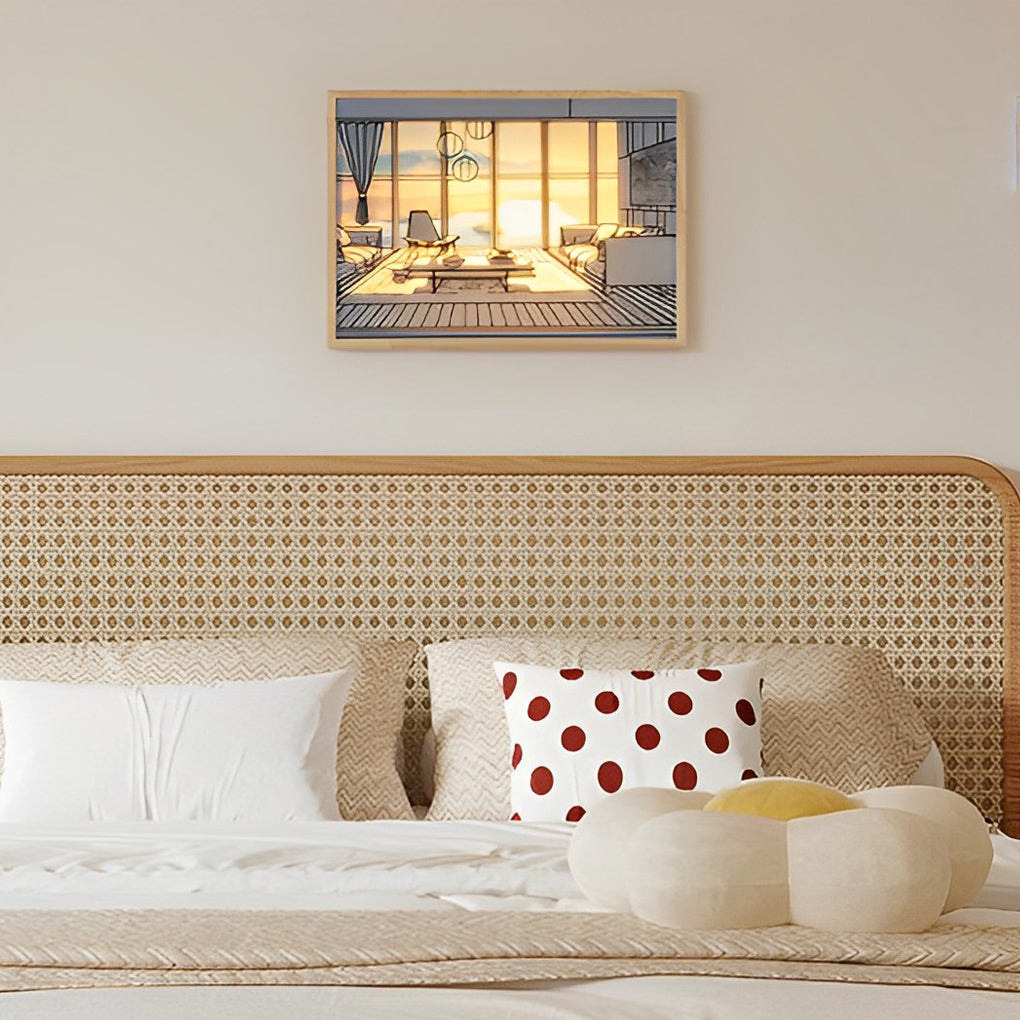 Dimmable LED Sunshine Painting Night Light with Touch Control