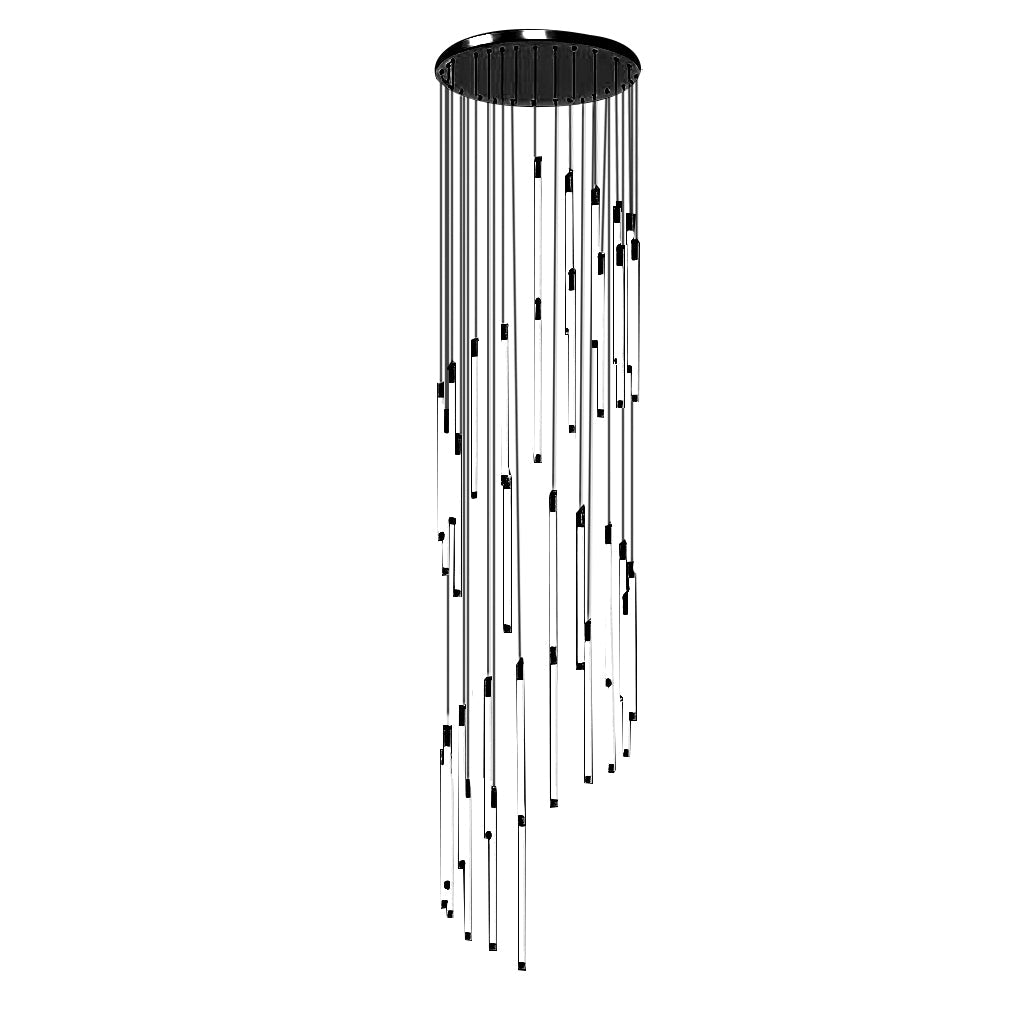 Spiral LED Staircase Chandelier Modern Long Tube Acrylic Light