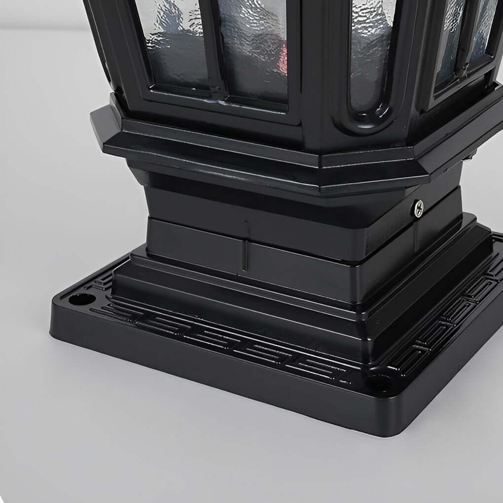 Modern Solar Powered Fence Post Light with Dual Power Options