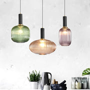 Modern Glass Lantern Pendant Light - Nordic LED Chandelier