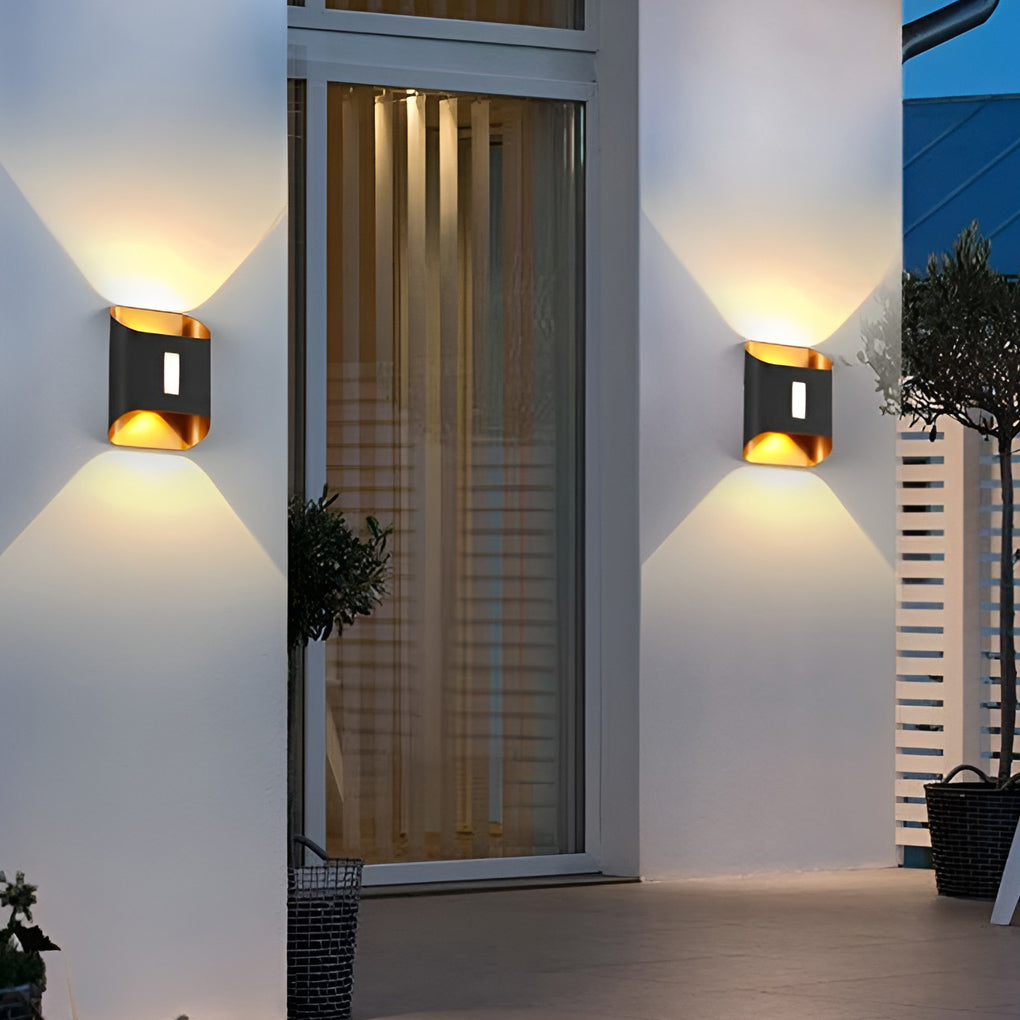 Modern LED Up Down Wall Light | Waterproof Aluminum Outdoor Sconce