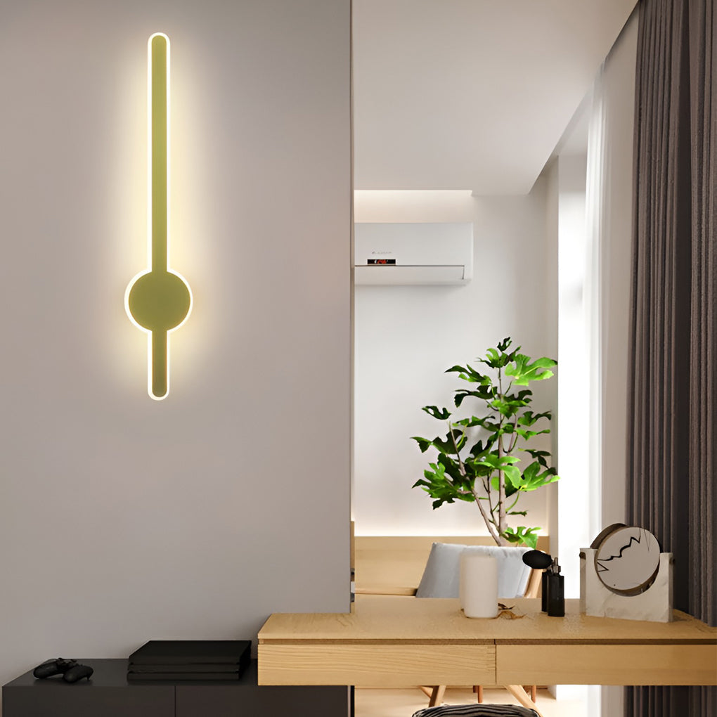 Modern LED Bar Wall Sconce - Black White Gold Hardware Finish